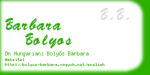 barbara bolyos business card
