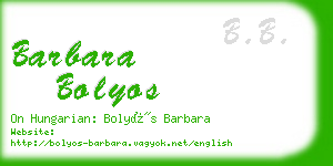 barbara bolyos business card